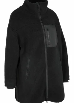 bonprix Jacken & Mäntel|Sweat^Teddy-Fleece Jacke schwarz