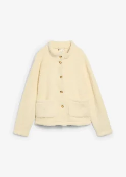 bonprix Bekleidung·Blusen & Tuniken|Bekleidung·Hosen^Teddy-Fleece Jacke naturbeige