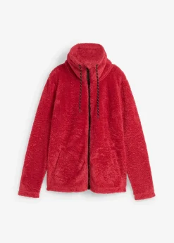 bonprix Jacken & Mäntel|Sweat^Teddy-Fleece Jacke magentarot