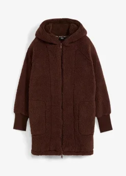 bonprix Jacken & Mäntel|Sweat^Teddy-Fleece Jacke terrabraun