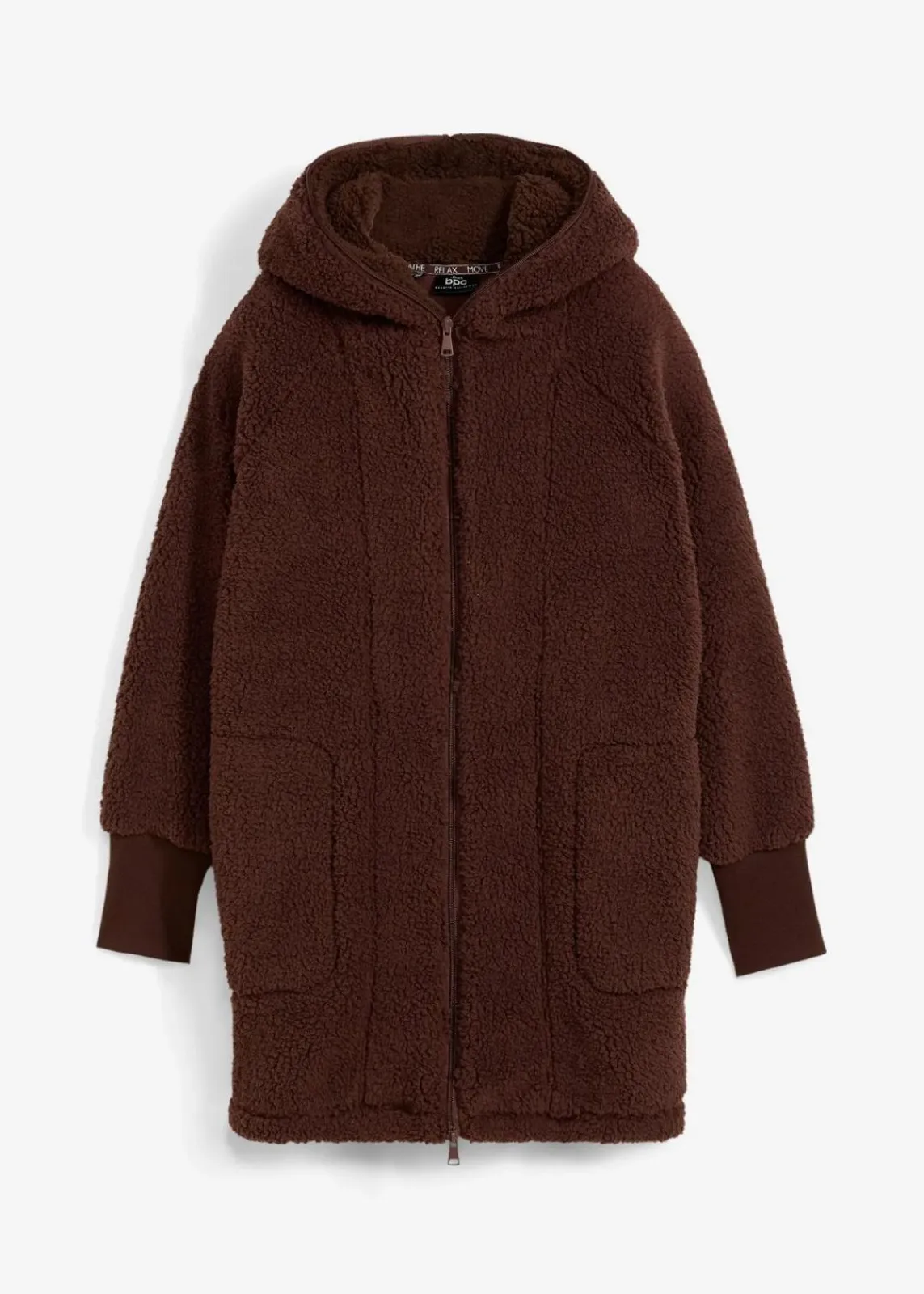 bonprix Jacken & Mäntel|Sweat^Teddy-Fleece Jacke terrabraun