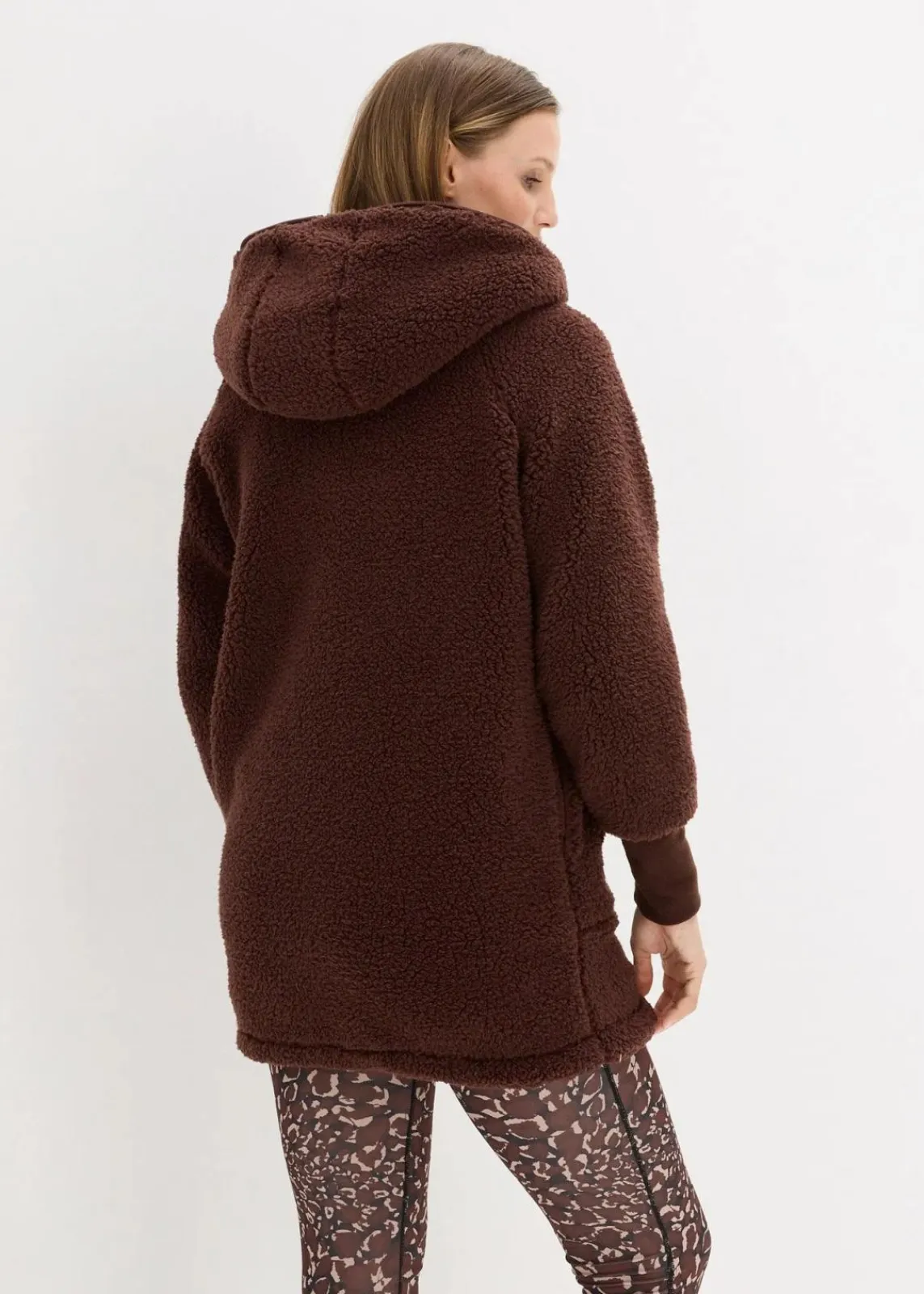 bonprix Jacken & Mäntel|Sweat^Teddy-Fleece Jacke terrabraun