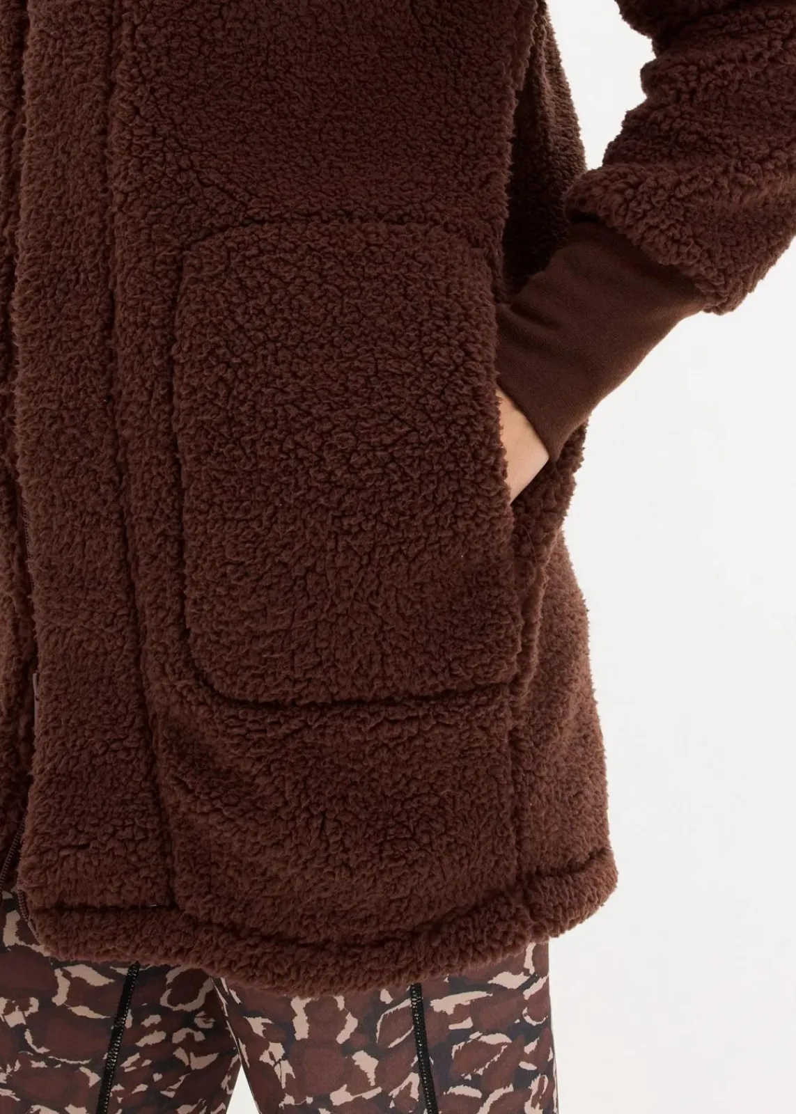 bonprix Jacken & Mäntel|Sweat^Teddy-Fleece Jacke terrabraun