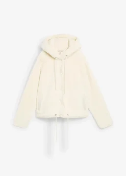 bonprix Bekleidung·Blusen & Tuniken|Bekleidung·Hosen^Teddy-Fleece Jacke naturbeige