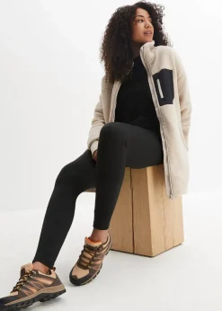 bonprix Jacken & Mäntel|Sweat^Teddy-Fleece Jacke steingrau