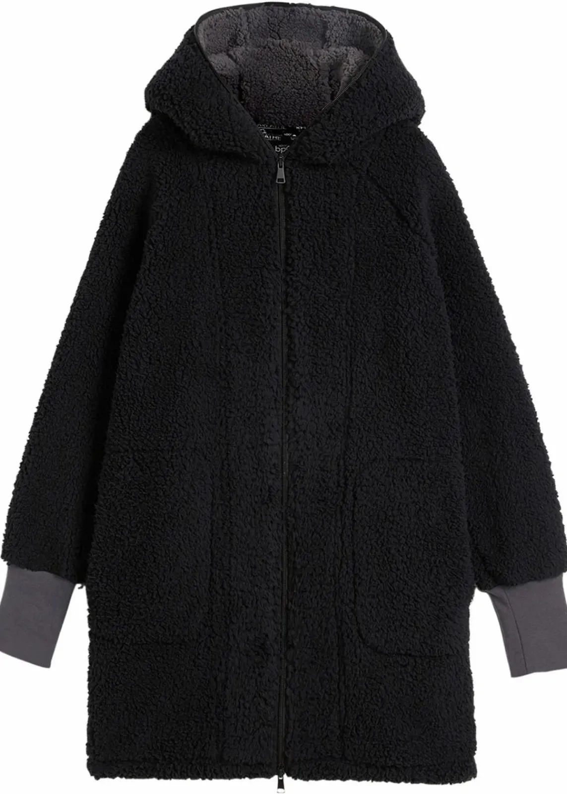bonprix Bekleidung·Blusen & Tuniken|Bekleidung·Hosen^Teddy-Fleece Jacke schwarz