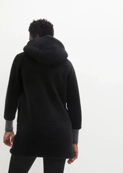 bonprix Bekleidung·Blusen & Tuniken|Bekleidung·Hosen^Teddy-Fleece Jacke schwarz