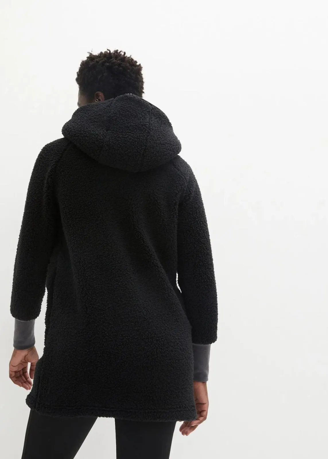bonprix Bekleidung·Blusen & Tuniken|Bekleidung·Hosen^Teddy-Fleece Jacke schwarz