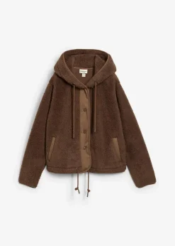 bonprix Jacken & Mäntel|Sweat^Teddy-Fleece Jacke lehmbraun