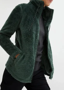 bonprix Bekleidung·Blusen & Tuniken|Bekleidung·Hosen^Teddy-Fleece Jacke schattengrün