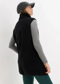 bonprix Jacken & Mäntel|Sweat^Teddy-Fleece Weste schwarz