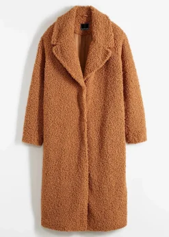bonprix Bekleidung·Hosen|Jacken & Mäntel^Teddyfleece-Mantel eiskaffee