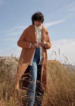bonprix Bekleidung·Hosen|Jacken & Mäntel^Teddyfleece-Mantel eiskaffee