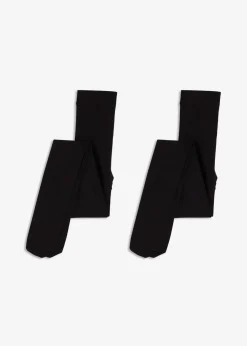 bonprix Wäsche·Socken & Strumpfhosen|Thermounterwäsche^Thermo Fleece Strumpfhose 140den (2er Pack) schwarz/schwarz