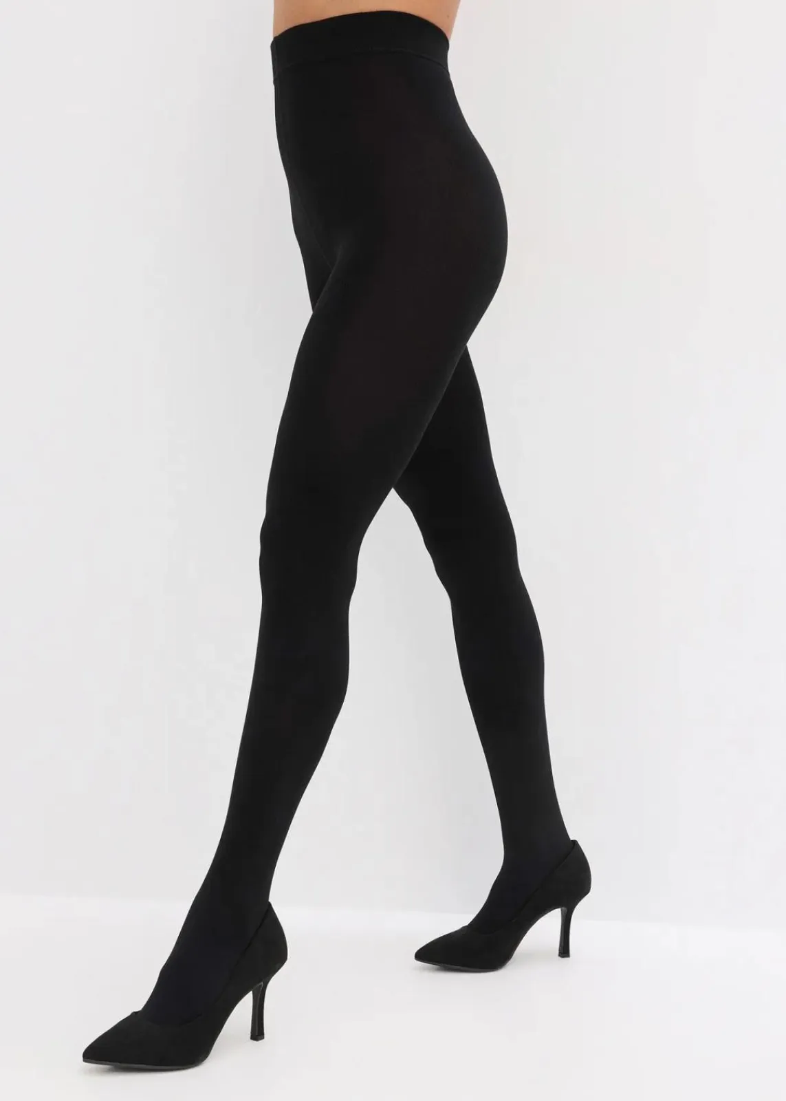 bonprix Wäsche·Socken & Strumpfhosen|Thermounterwäsche^Thermo Fleece Strumpfhose 140den (2er Pack) schwarz/schwarz