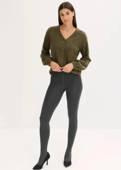 bonprix Wäsche·Socken & Strumpfhosen|Thermounterwäsche^Thermo Fleece Strumpfhose 140den anthrazit meliert