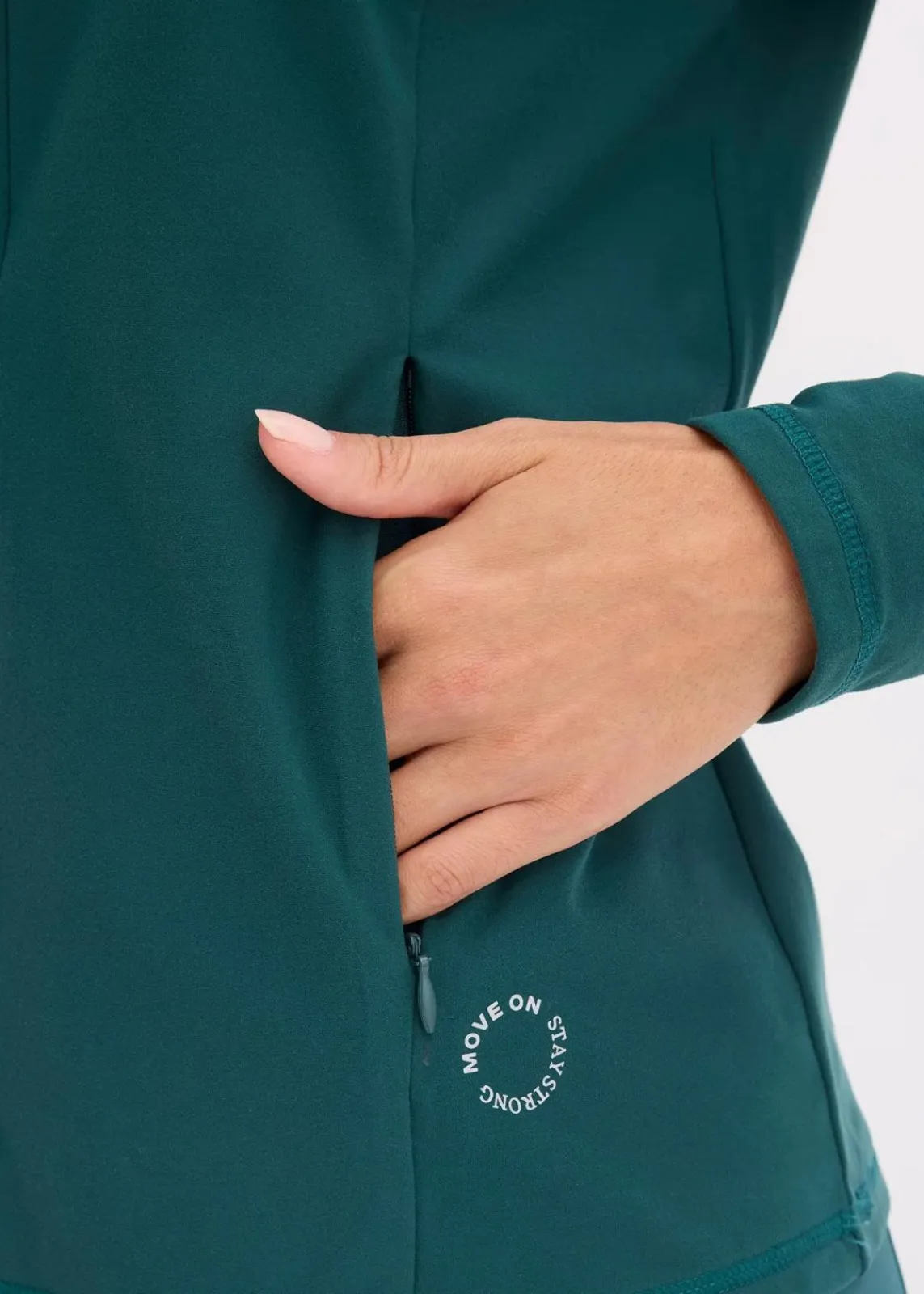 bonprix Jacken & Mäntel|Sportbekleidung^Thermo Funktionsjacke mit halben Reißverschluss, schnelltrocknend petrolgrün