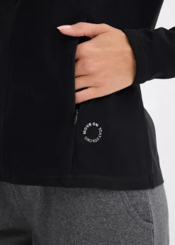 bonprix Bekleidung·Sweat|Nachhaltigere Materialien^Thermo Funktionsjacke mit halben Reißverschluss, schnelltrocknend schwarz