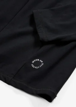 bonprix Bekleidung·Sweat|Nachhaltigere Materialien^Thermo Funktionsjacke mit halben Reißverschluss, schnelltrocknend schwarz