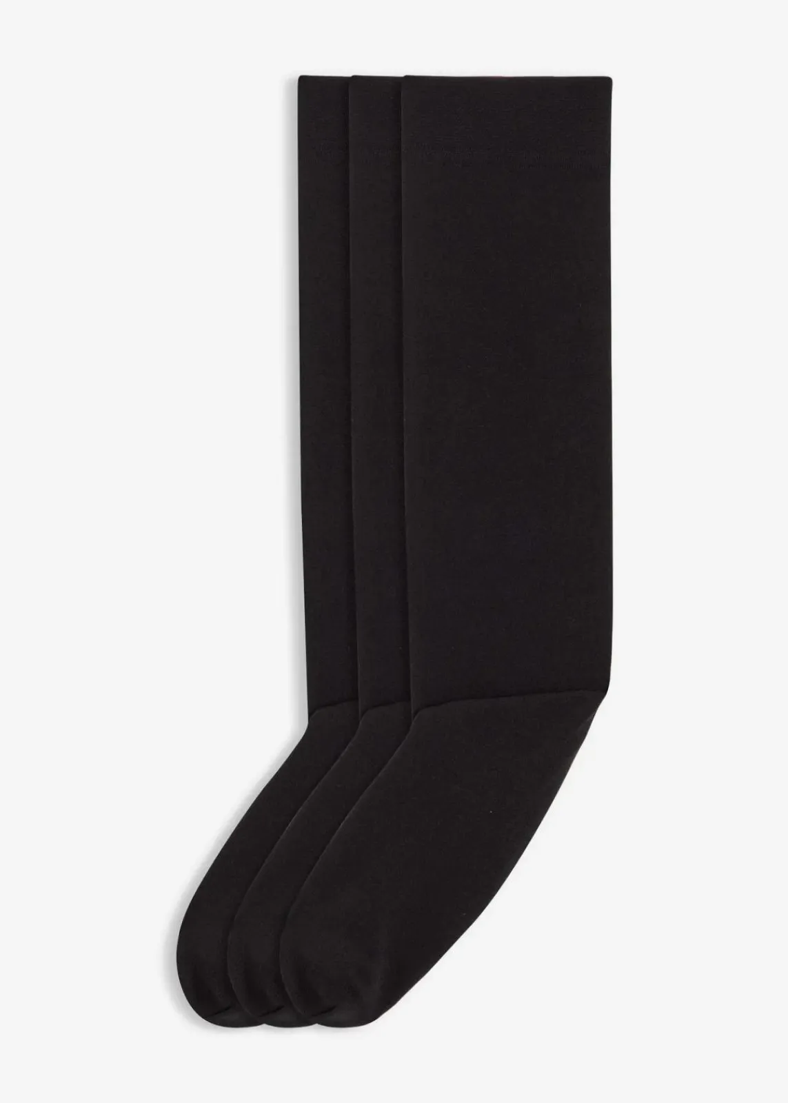 bonprix Thermounterwäsche|Socken & Strumpfhosen^Thermo Kniestrümpfe 120den in Feinstrumpfqualität mit Innenfleece (3er Pack) schwarz