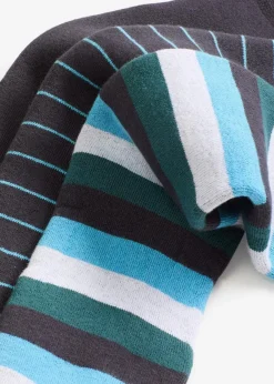 bonprix Nachhaltigere Materialien|Socken & Strumpfhosen^Thermo Kniestrümpfe mit weichem Innenfrottee mit Bio-Baumwolle (3er Pack) nachtblau + bunt gestreift + aplenblau gestreift