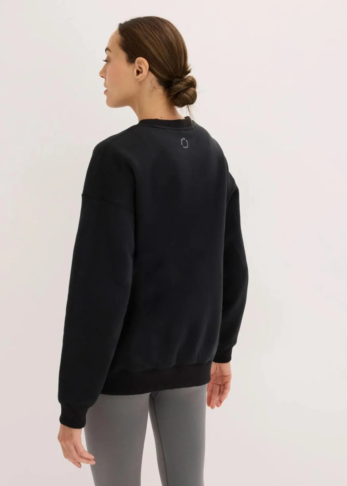 bonprix Bekleidung·Sweat|Bekleidung·Blusen & Tuniken^Thermo Oversized Funktions-Sweatshirt, schnelltrocknend schwarz bedruckt