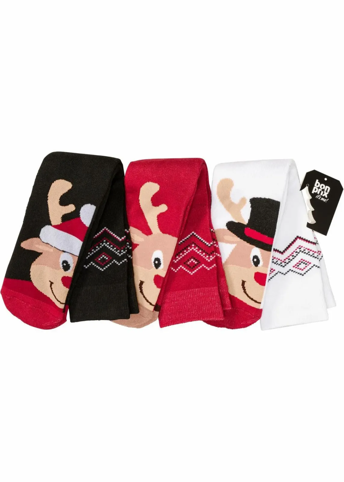 bonprix Mehrfachpacks|Jungen·Strümpfe^Thermo Socken (3er Pack) wollweiß/rot/schwarz