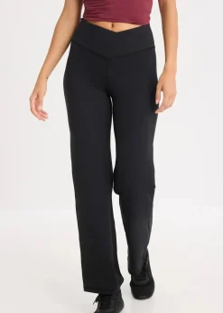 bonprix Hosen|Sportbekleidung^Thermo Sport-Hose aus weichem Material, gerades Bein schwarz