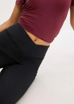 bonprix Hosen|Sportbekleidung^Thermo Sport-Hose aus weichem Material, gerades Bein schwarz