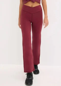 bonprix Bekleidung·Sweat|Bekleidung·Kleider^Thermo Sport-Hose aus weichem Material, gerades Bein burgunderrot