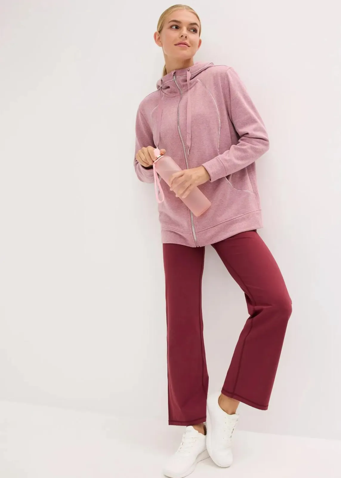 bonprix Bekleidung·Sweat|Bekleidung·Hosen^Thermo Sportjacke, schnelltrocknend rosa meliert