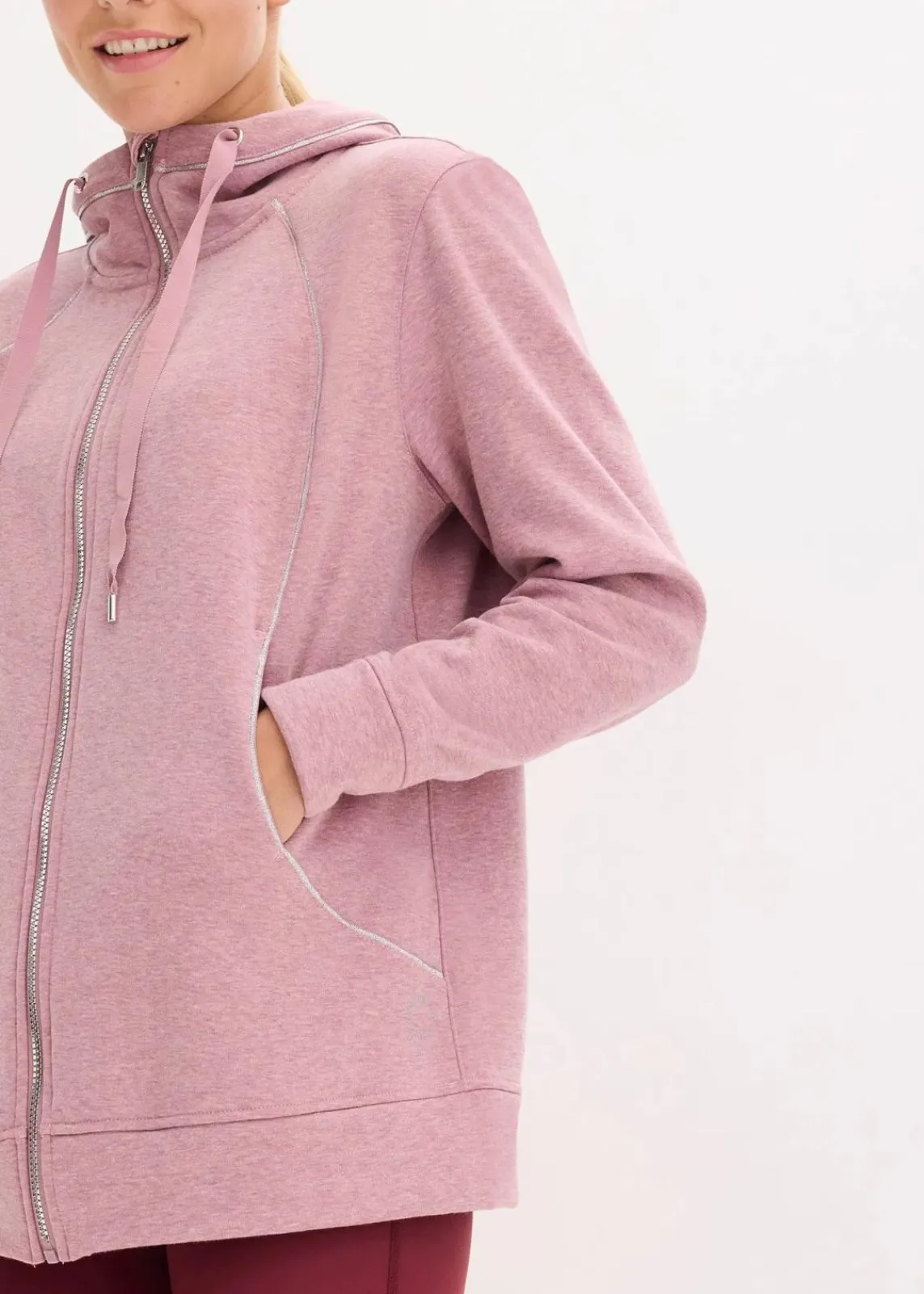 bonprix Bekleidung·Sweat|Bekleidung·Hosen^Thermo Sportjacke, schnelltrocknend rosa meliert