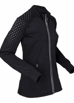 bonprix Outdoorbekleidung|Thermobekleidung^Thermo Sportjacke mit reflektierendem Druck schwarz gepunktet