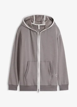 bonprix Bekleidung·Sweat|Bekleidung·Blusen & Tuniken^Thermo Sweatjacke, schnelltrocknend granitgrau