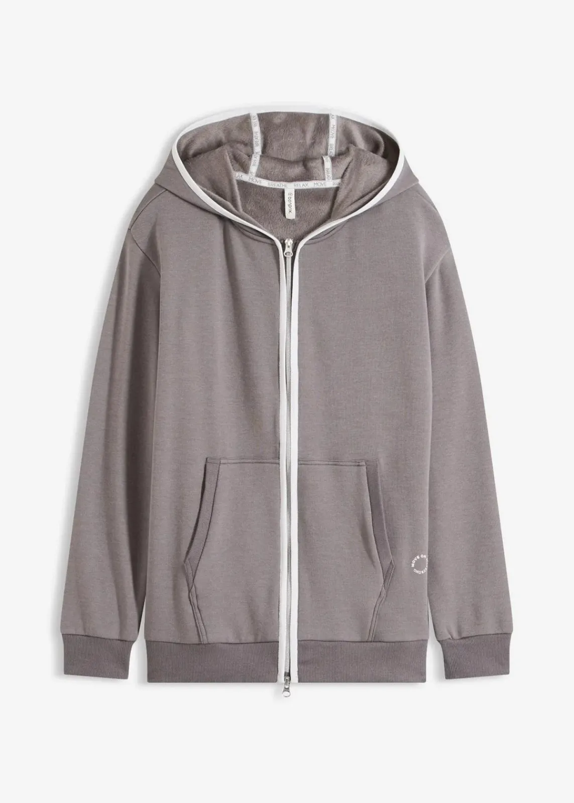 bonprix Bekleidung·Sweat|Bekleidung·Blusen & Tuniken^Thermo Sweatjacke, schnelltrocknend granitgrau