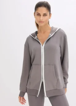 bonprix Bekleidung·Sweat|Bekleidung·Blusen & Tuniken^Thermo Sweatjacke, schnelltrocknend granitgrau