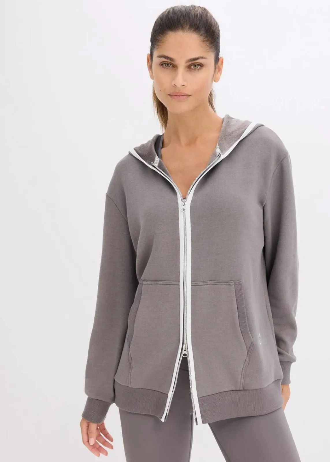bonprix Bekleidung·Sweat|Bekleidung·Blusen & Tuniken^Thermo Sweatjacke, schnelltrocknend granitgrau