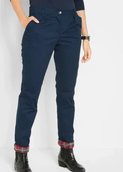 bonprix Hosen|Thermobekleidung^Thermo-Chinohose dunkelblau