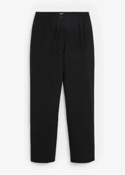 bonprix Outdoorbekleidung|Thermobekleidung^Thermohose mit Fleecefutter und Komfortbund, wasserdicht schwarz