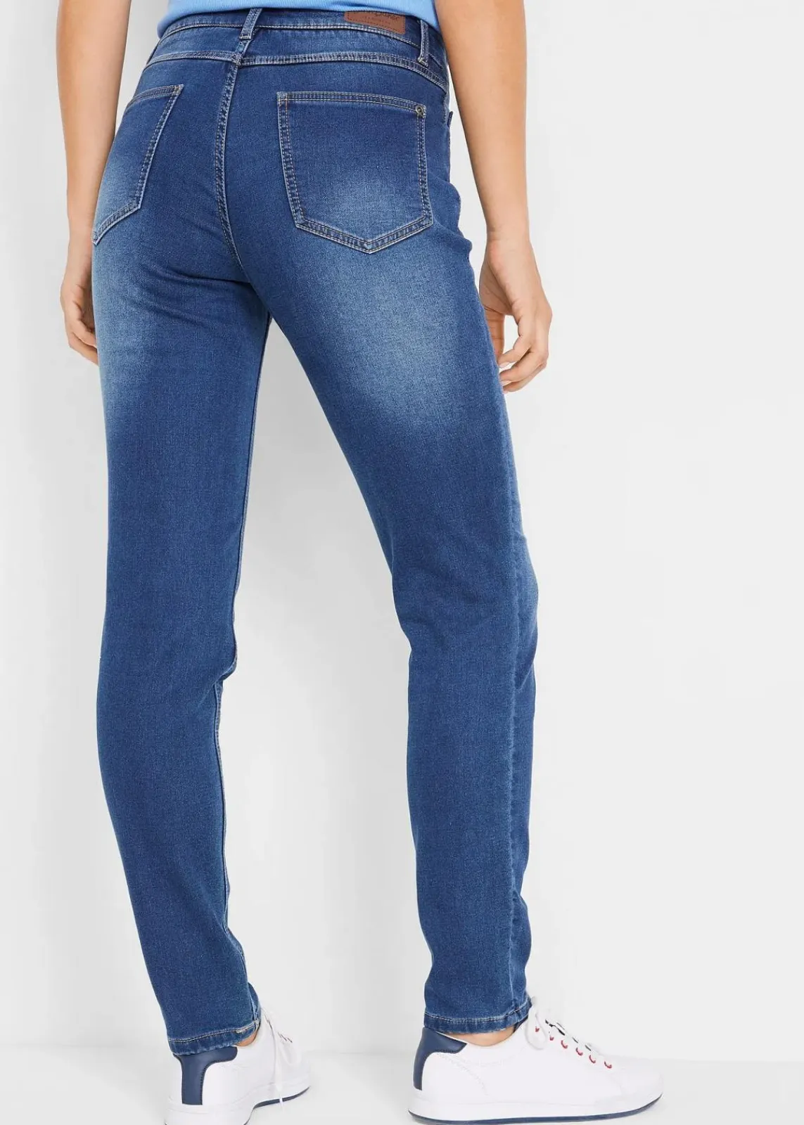 bonprix Bekleidung·Shirts & Tops|Thermobekleidung^Thermojeans mit kuscheliger Innenseite, Boyfriend blau used