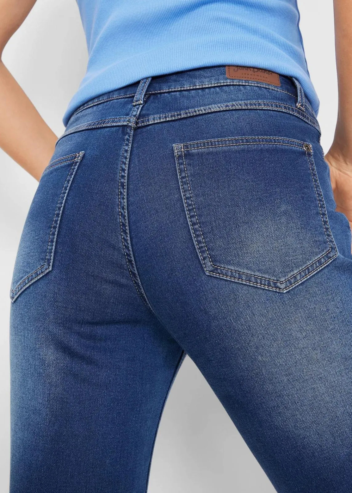 bonprix Bekleidung·Shirts & Tops|Thermobekleidung^Thermojeans mit kuscheliger Innenseite, Boyfriend blau used