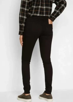 bonprix Bekleidung·Shirts & Tops|Kurzgrößen^Thermo-Jeggings Mid Waist schwarz