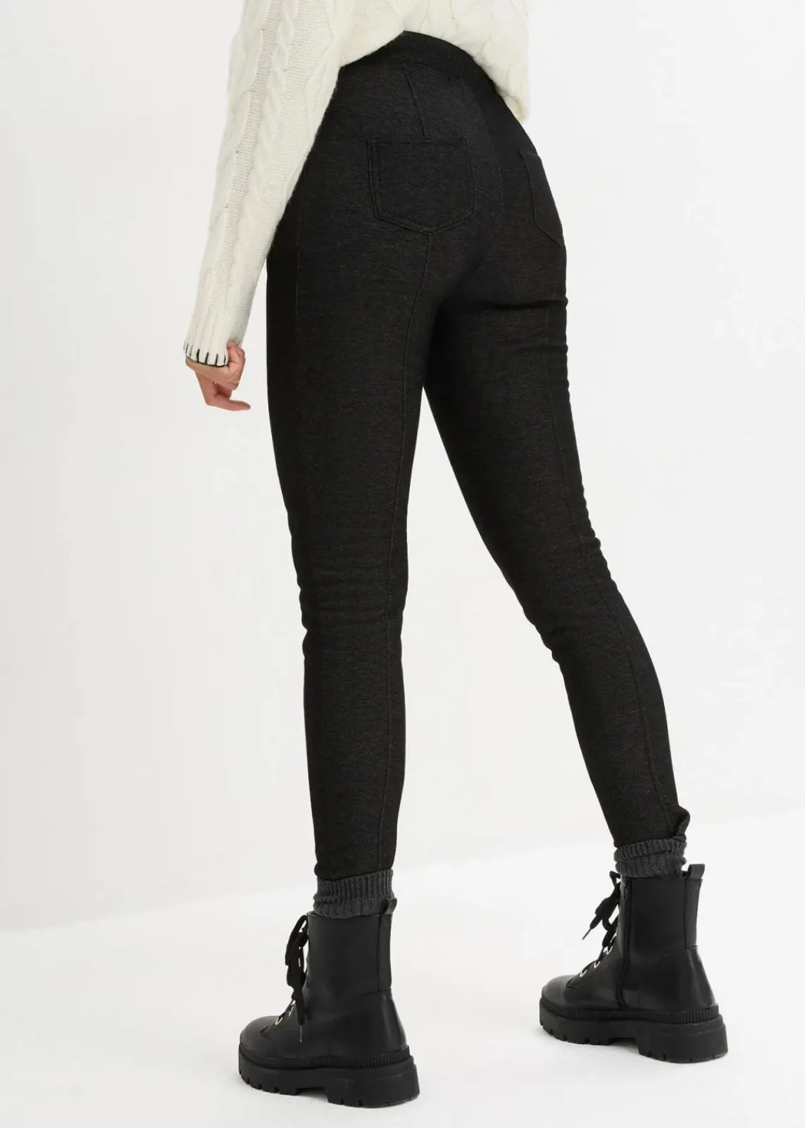 bonprix Thermobekleidung|Hosen^Thermo-Leggings in Jeansoptik schwarz used