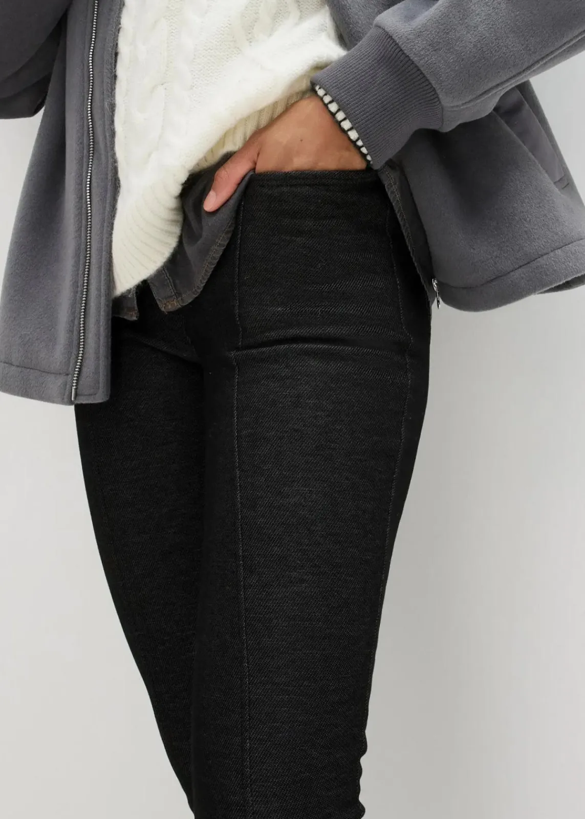 bonprix Thermobekleidung|Hosen^Thermo-Leggings in Jeansoptik schwarz used
