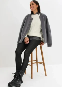 bonprix Thermobekleidung|Hosen^Thermo-Leggings in Jeansoptik schwarz used