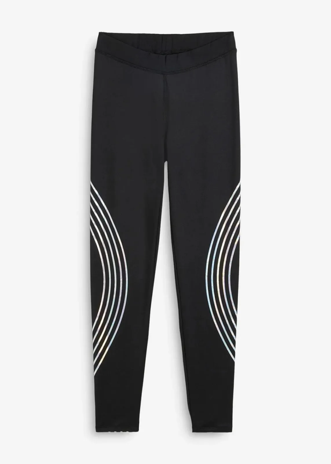 bonprix Bekleidung·Sweat|Bekleidung·Kleider^Thermo-Leggings mit reflektierenden Details, knöchelfrei schwarz
