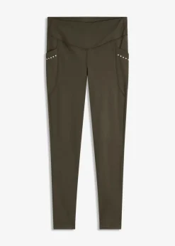 bonprix Bekleidung·Sweat|Bekleidung·Kleider^Thermo-Leggings mit reflektierenden Details und Handytasche nachtoliv