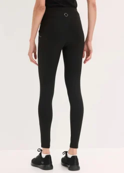 bonprix Hosen|Sportbekleidung^Thermo-Leggings mit reflektierenden Details und Handytasche schwarz