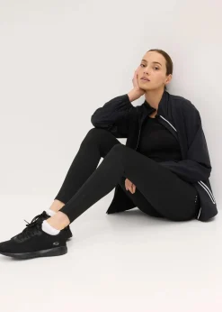bonprix Hosen|Sportbekleidung^Thermo-Leggings mit reflektierenden Details und Handytasche schwarz