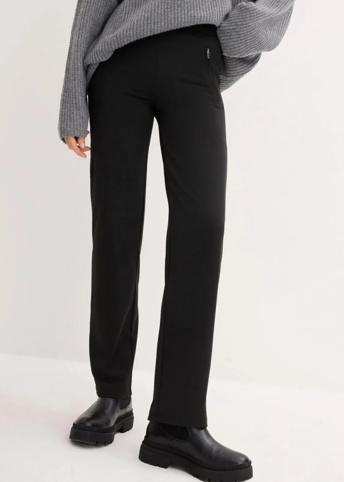 bonprix Bekleidung·Kleider|Hosen^Thermo-Leggings mit Reißverschlusstaschen schwarz
